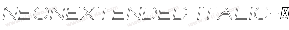 NeonExtended Italic字体转换